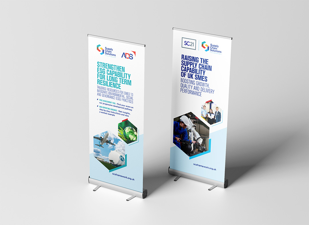 ADS_Roller_Banners Rebrand, brand strategy and brand development by branding agency hampshire, Ouno Creative