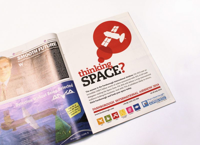 Farnborough International Airshow offical creative agency Ouno Creative, international campaign